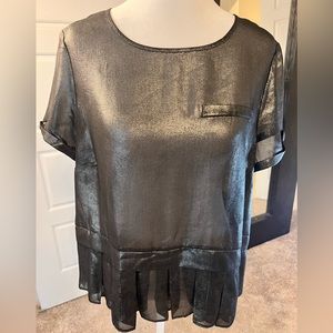 ASOS Shiny Sheer Black Top